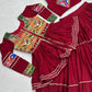 Navratri Special Maroon Gamathi Work Lehenga choli