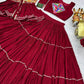 Navratri Special Maroon Gamathi Work Lehenga choli
