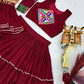 Navratri Special Maroon Gamathi Work Lehenga choli