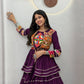 Navratri Special Purple Gamathi Work Lehenga choli