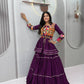 Navratri Special Purple Gamathi Work Lehenga choli
