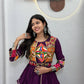 Navratri Special Purple Gamathi Work Lehenga choli