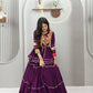 Navratri Special Purple Gamathi Work Lehenga choli