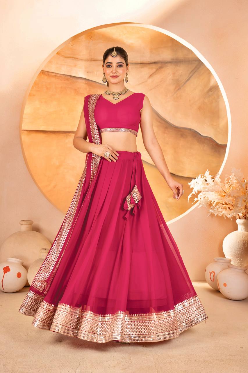 Katalina's Pink Coloured Party Wear Lehenga Choli