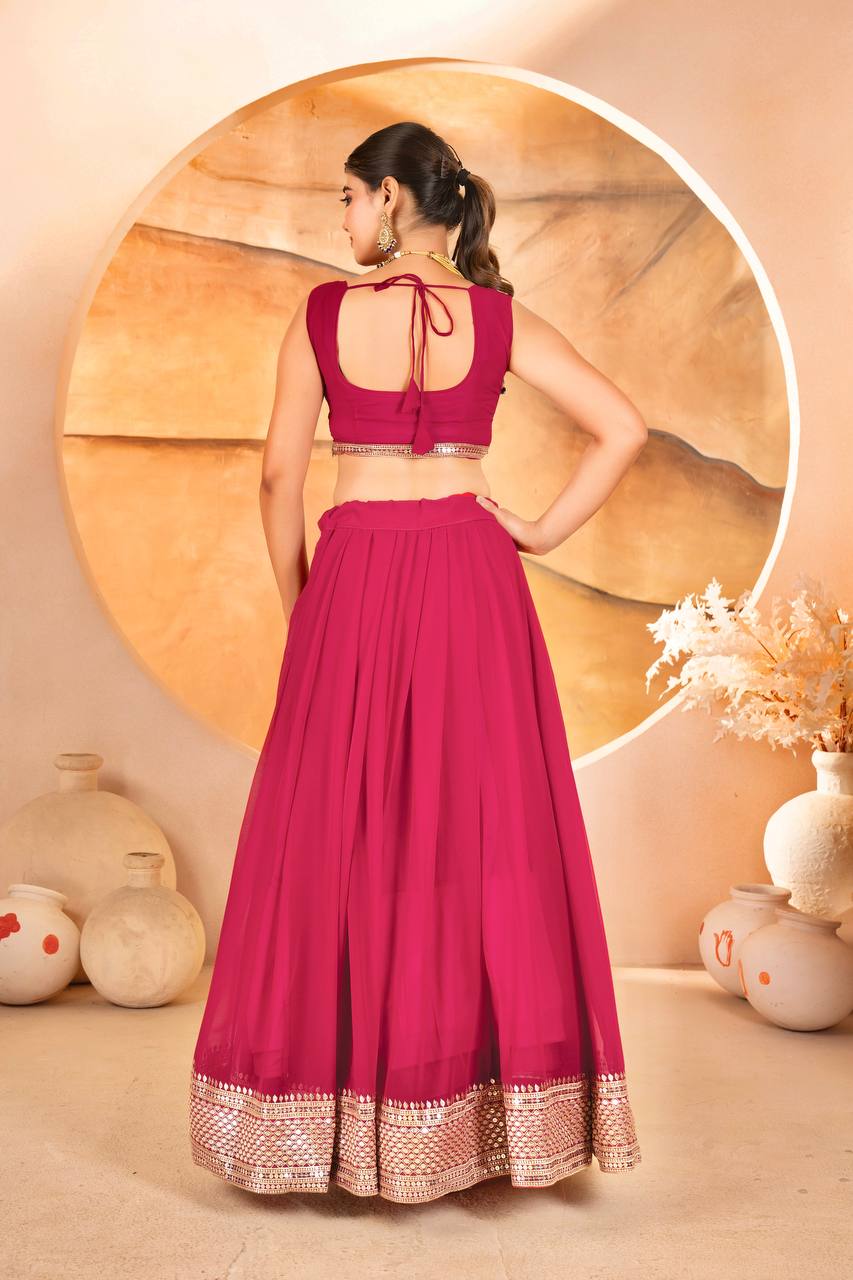 Katalina's Pink Coloured Party Wear Lehenga Choli