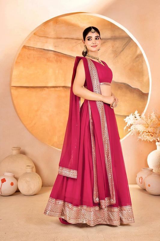 Katalina's Pink Coloured Party Wear Lehenga Choli