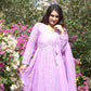Lucknowi Sequins Work Gown pent and duptta suit set