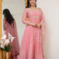 Peach Colour Traditional Anarkali Suit