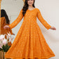 Lucknowi Embroidered Georgette Anarkali Full Stitched Suit Set