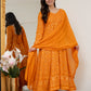 Lucknowi Embroidered Georgette Anarkali Full Stitched Suit Set