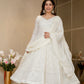 Lucknowi Embroidered Georgette Anarkali Full Stitched Suit Set