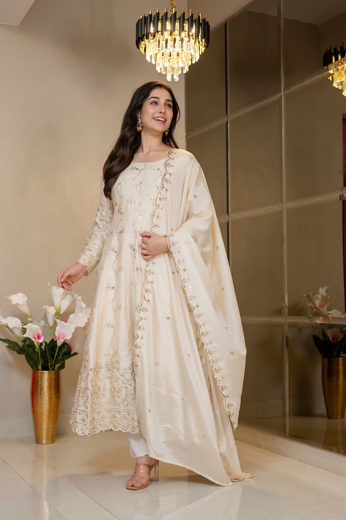 Priyashi Luxury Silk Elegant Anarkali Suit Set