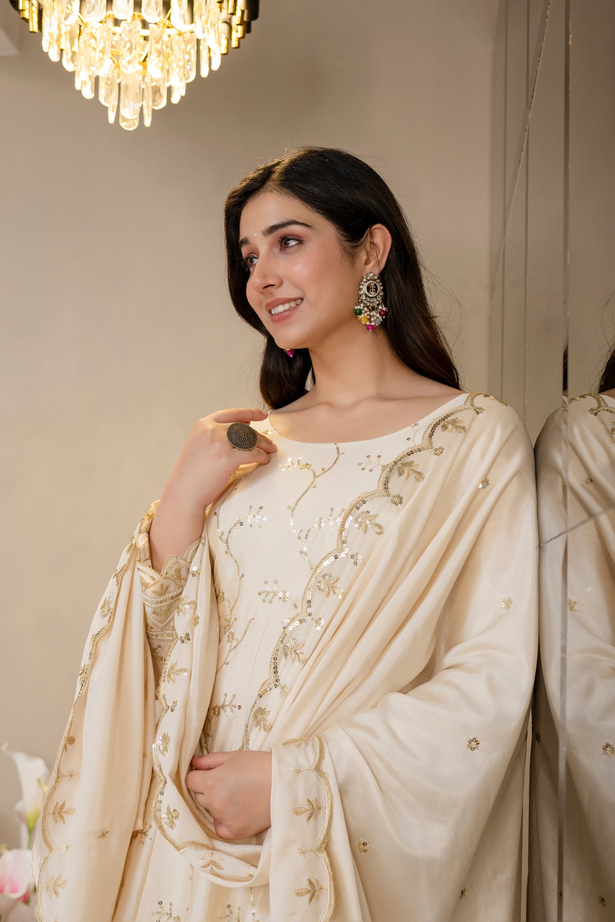 Priyashi Luxury Silk Elegant Anarkali Suit Set