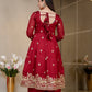 Morani Maroon Anarkali Premium Suit Set