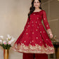 Morani Maroon Anarkali Premium Suit Set