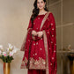 Morani Maroon Anarkali Premium Suit Set