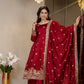 Morani Maroon Anarkali Premium Suit Set