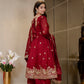 Morani Maroon Anarkali Premium Suit Set