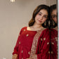 Morani Maroon Anarkali Premium Suit Set