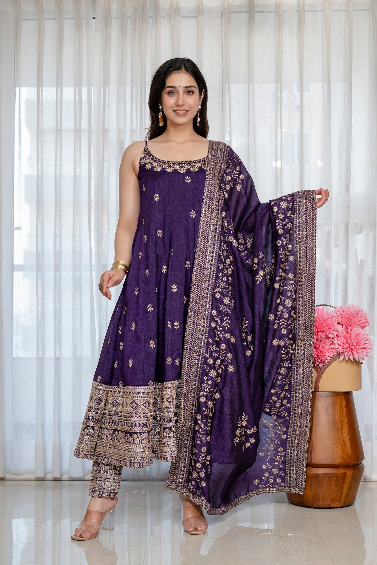 Alveera Vichitra Silk Febric Suit Set