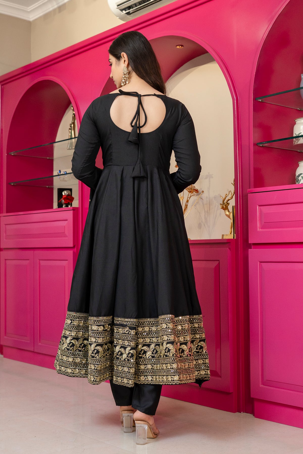 Aditi Rayon Radiant Black Suit Set