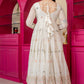 Traditional Off White Anarkali Suit Set