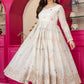 Traditional Off White Anarkali Suit Set