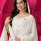 Traditional Off White Anarkali Suit Set