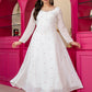 Tejsvi White Colour Traditional White Anarkali Suit 🤍
