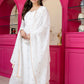Tejsvi White Colour Traditional White Anarkali Suit 🤍