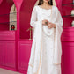 Tejsvi White Colour Traditional White Anarkali Suit 🤍