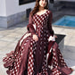 GAJGAMINI BROWN MAXI SET