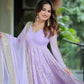 Aaliya's' Lilac  Anarkali Premium Suit Set