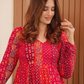 MASLIN FULL FLAIR WITH KALI PATTERN AND CANVAS PATTA WITH DUPPTA SET READY TO WEAR