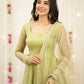 Kiya Pastel Green  Anarkali Premium Suit Set