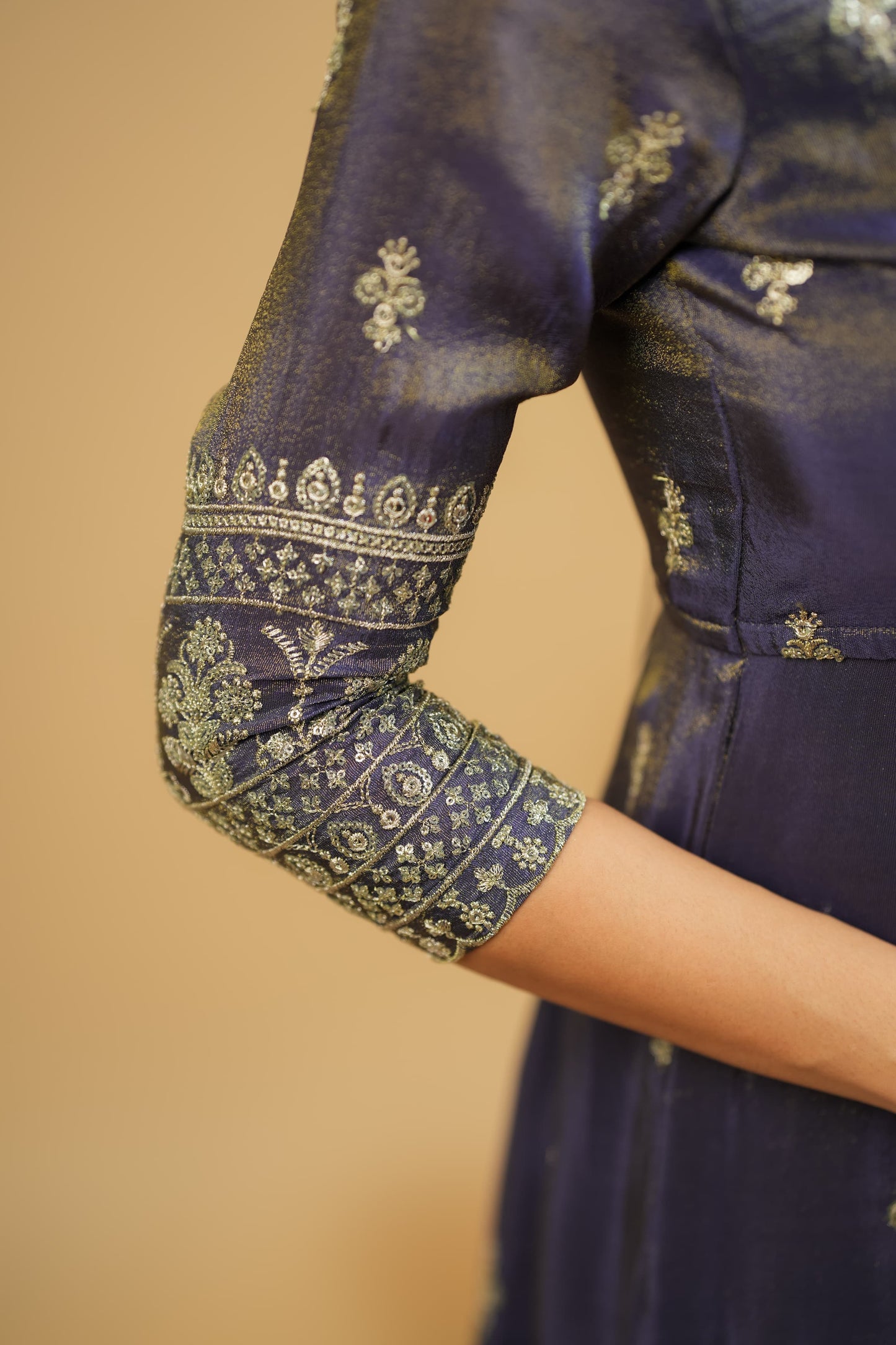 Saakshi`s cosmo Slit Anarkali with skirt Suit Set