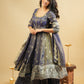 Saakshi`s cosmo Slit Anarkali with skirt Suit Set