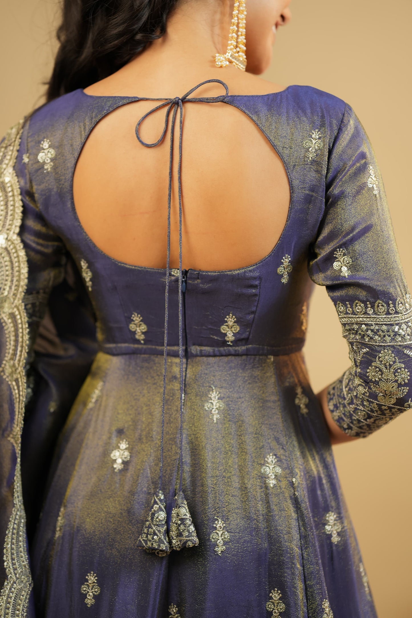 Saakshi`s cosmo Slit Anarkali with skirt Suit Set