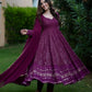 WINE PURPLE READYMADE KALI-CUT  ANARKALI SUIT SET TD-6039