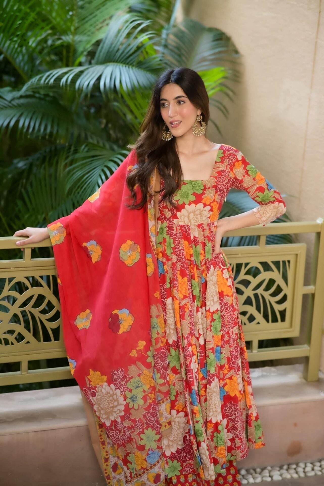 Mitu's  floral Cotton Suit Set