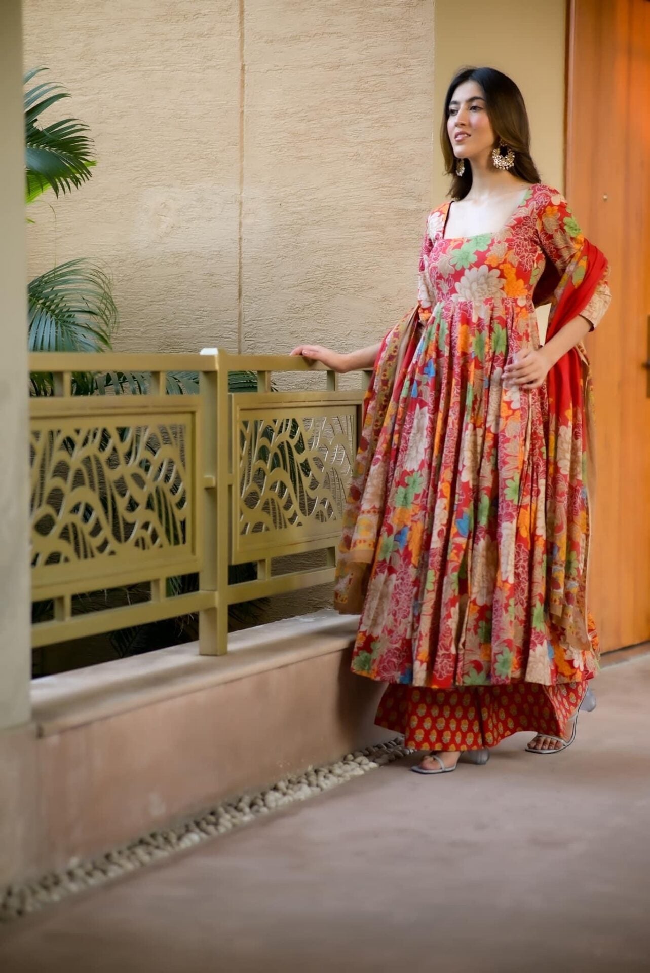 Mitu's  floral Cotton Suit Set