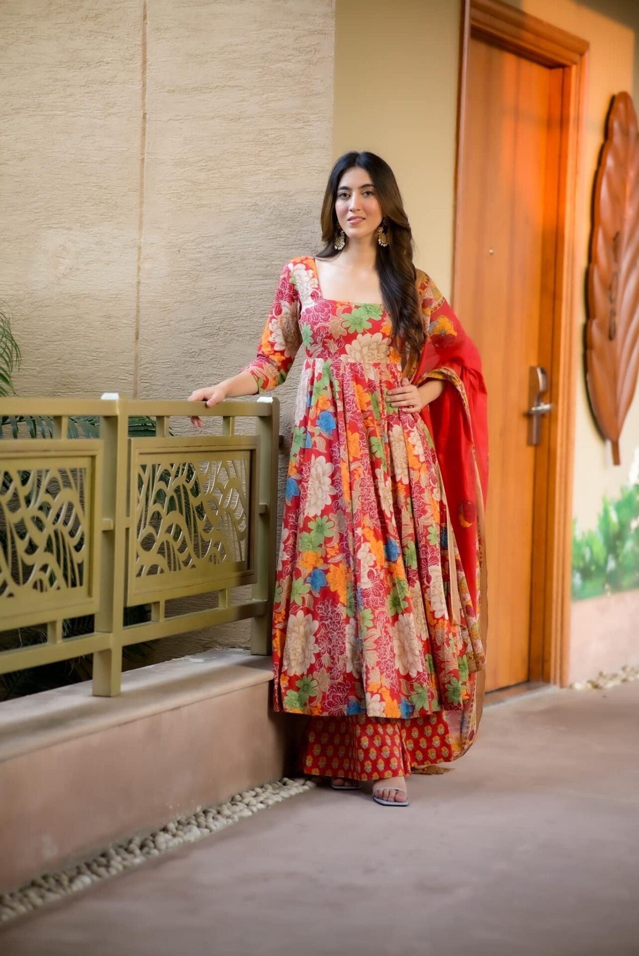 Mitu's  floral Cotton Suit Set