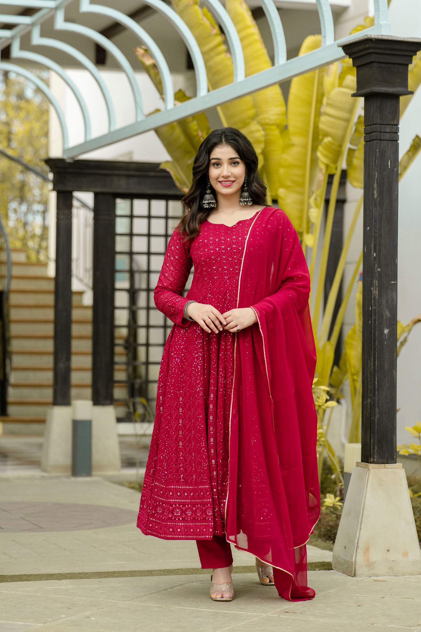 SUNHERI  GEORGETTE SUIT SET - 6013