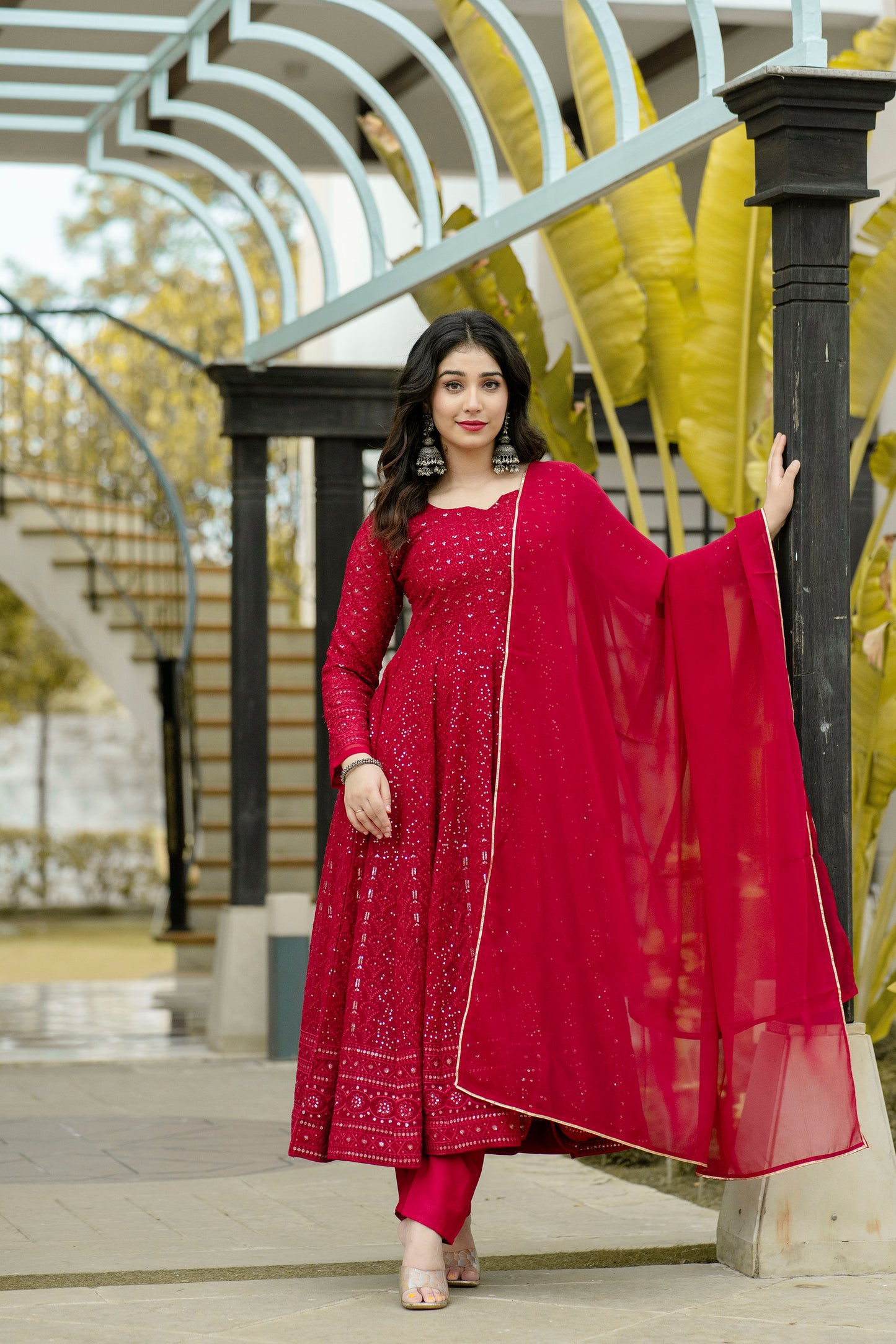 SUNHERI  GEORGETTE SUIT SET - 6013