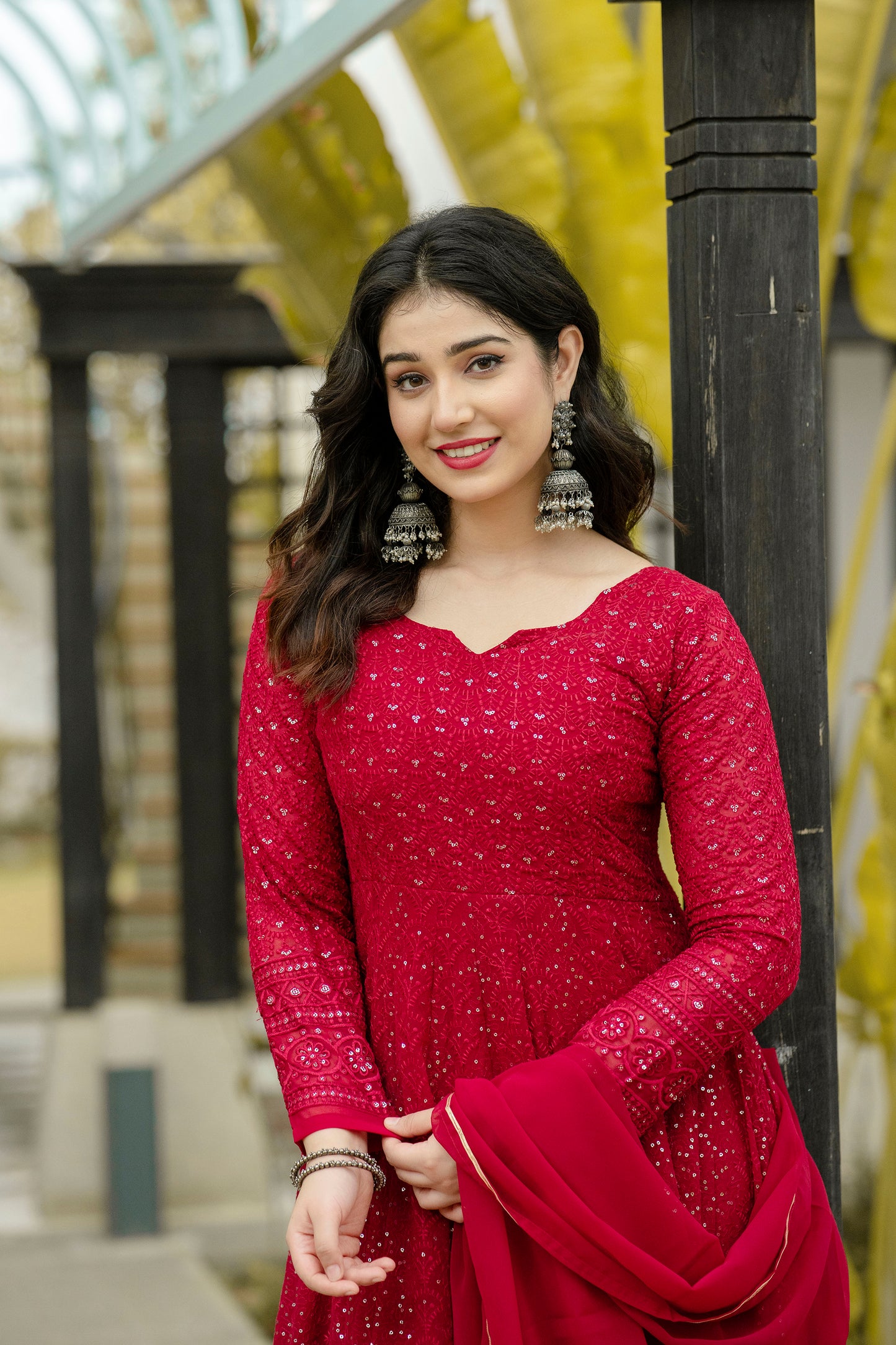 SUNHERI  GEORGETTE SUIT SET - 6013