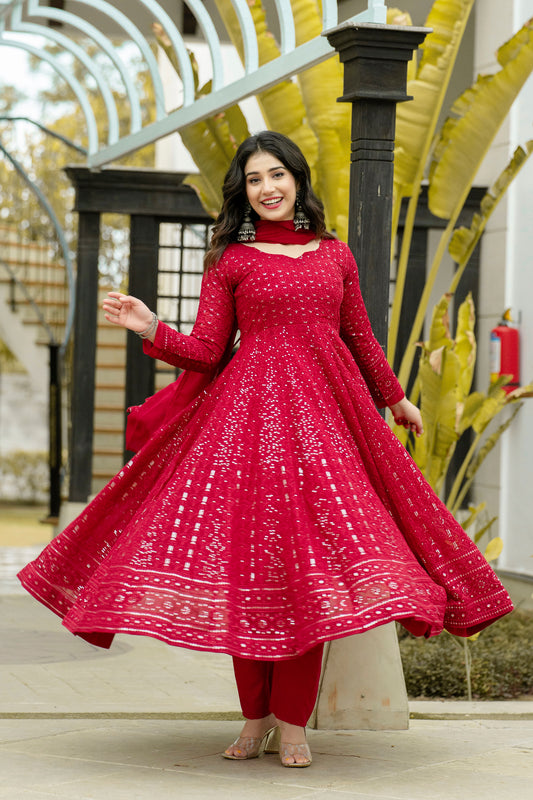 SUNHERI  GEORGETTE SUIT SET - 6013