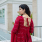 MAROON COLOURED ANARKALI SUIT SET