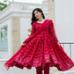 MAROON COLOURED ANARKALI SUIT SET
