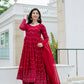 MAROON COLOURED ANARKALI SUIT SET