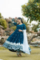 RAMA COLOUR EMBROIDERY WORKED ANARKALI SUIT SET